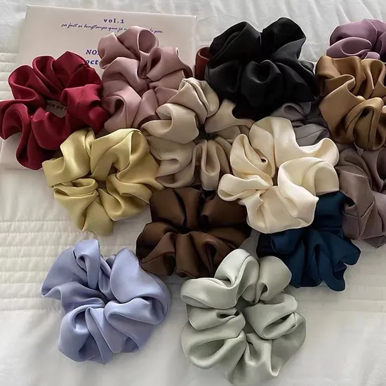 New Light Luxury Fashion High-End Flower Large Intestine Hair Ring Simple Temperament All-Match Hair Rope Hair Accessories Women
