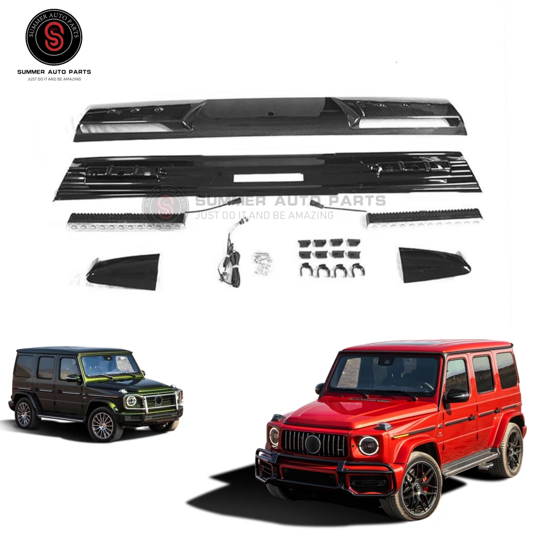 Exterior Accessories Dry Carbon Fiber Roof Bar Car Front Roof Light for W464 G500 G63