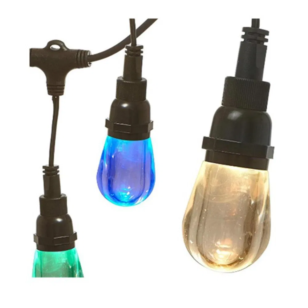 Bolardo solar impermeable para exteriores, iluminación comercial, jardín solar, luces LED para el hogar inteligente con control de aplicaciones