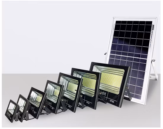 Ahorro de energía Precio al por mayor Calle IP65 Lámpara de exterior impermeable Luces 50W 100W 200W 300W Reflector de energía solar LED Luz de inundación