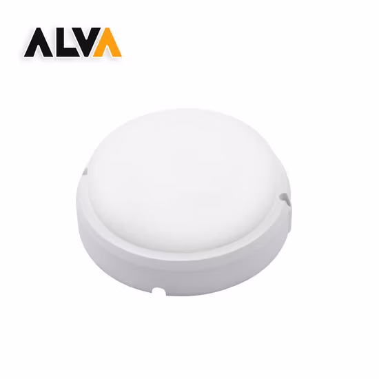 Luz impermeable al aire libre IP54 IP44 Wall Garden Luz a prueba de humedad 18W Luz de mamparo LED ovalada redonda