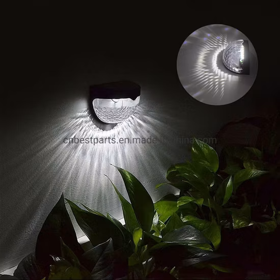 Luces de cerca solares impermeables al aire libre para la pared exterior de la cerca del jardín