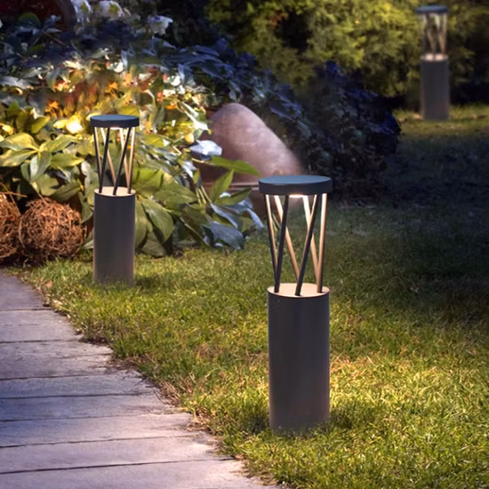 Luz de bolardo de jardín para lámpara de césped de paisaje de pasarela de camino de entrada