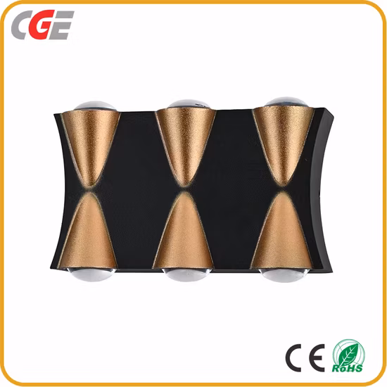 La pared cuadrada al aire libre de 6W enciende la lámpara exterior moderna IP65 de la lámpara LED de pared