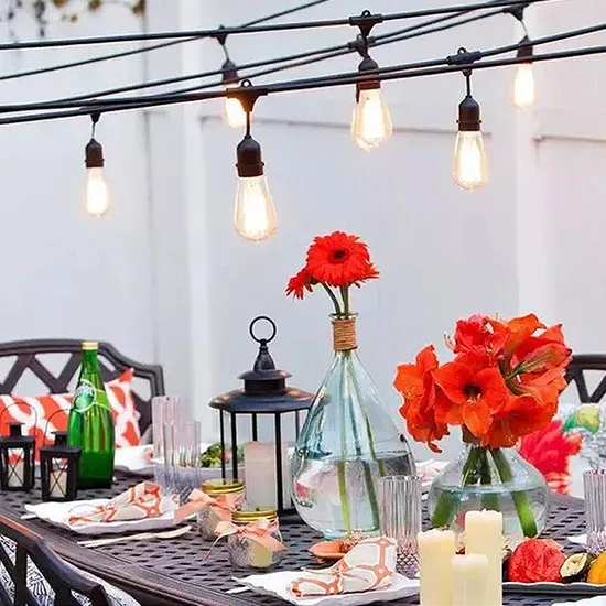 Luces de Navidad al aire libre con energía solar Luz de jardín solar de 1200W