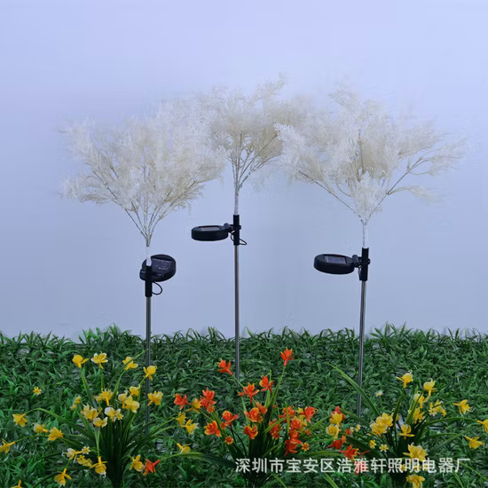 LED Solar Coral Stake Patio Pathway Porch Backyard Garden Light recargable para exteriores Bl16595